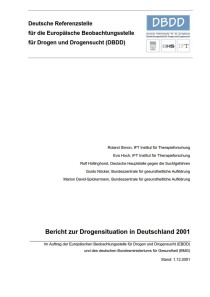 Bericht zur Drogensituation in Deutschland 2001 (DBDD, Dezember 2001)